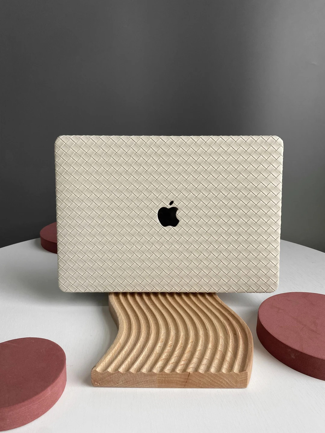 Weave leather Cream Hard Case Cover for MacBook Air 13 Macbook Pro 13 14 16 15 Air 13 12 inch Lap... | Etsy (US)