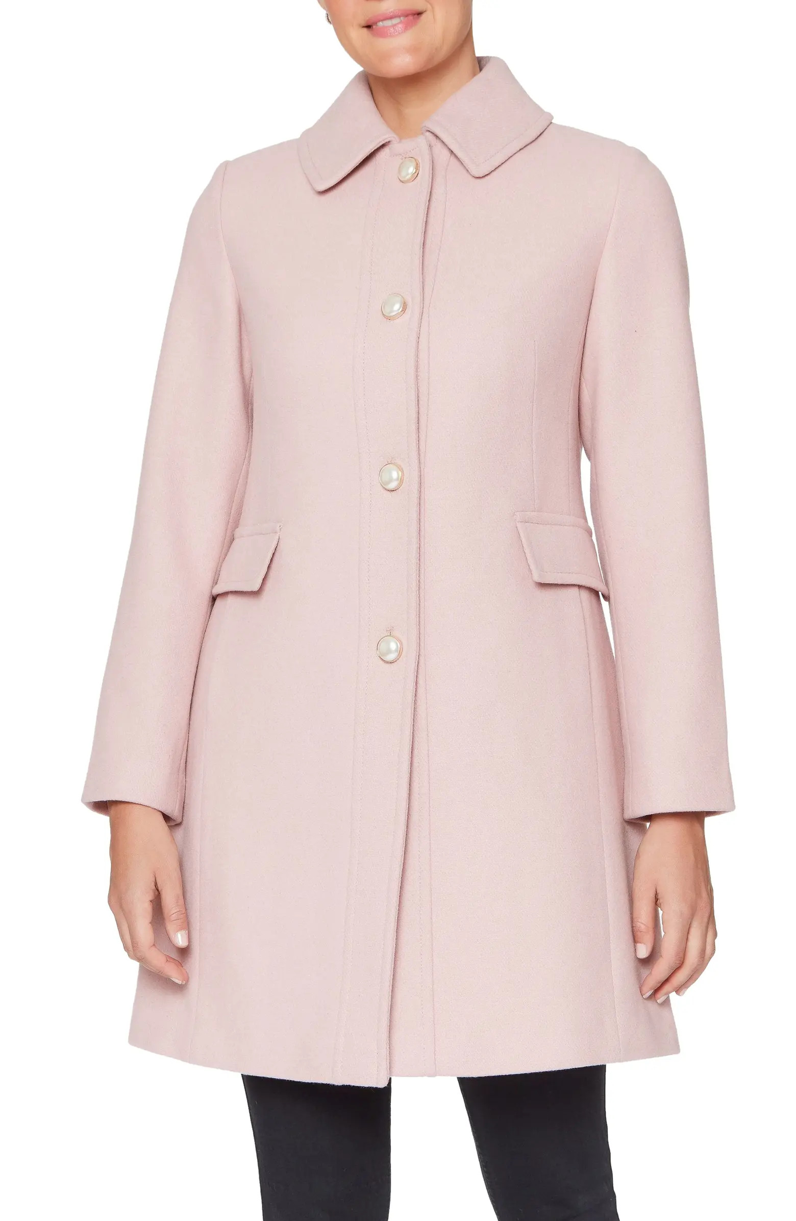 kate spade new york pearl button reefer jacket | Nordstrom | Nordstrom