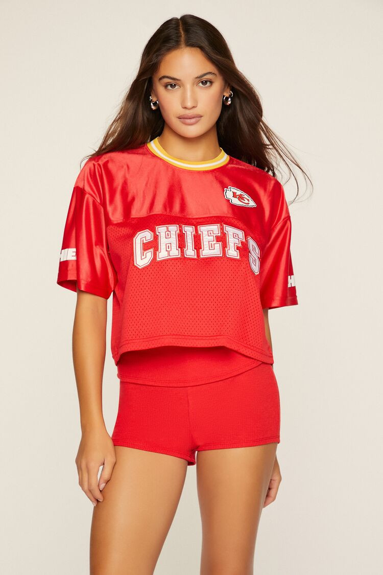 Women's Kansas City Chiefs Crop Top in Red, XS | Forever 21
