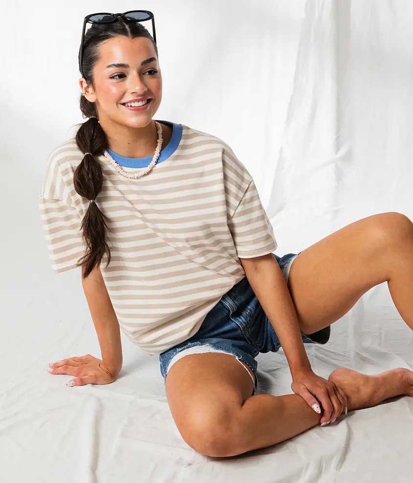 Striped Ringer Oversized T-Shirt | Buckle