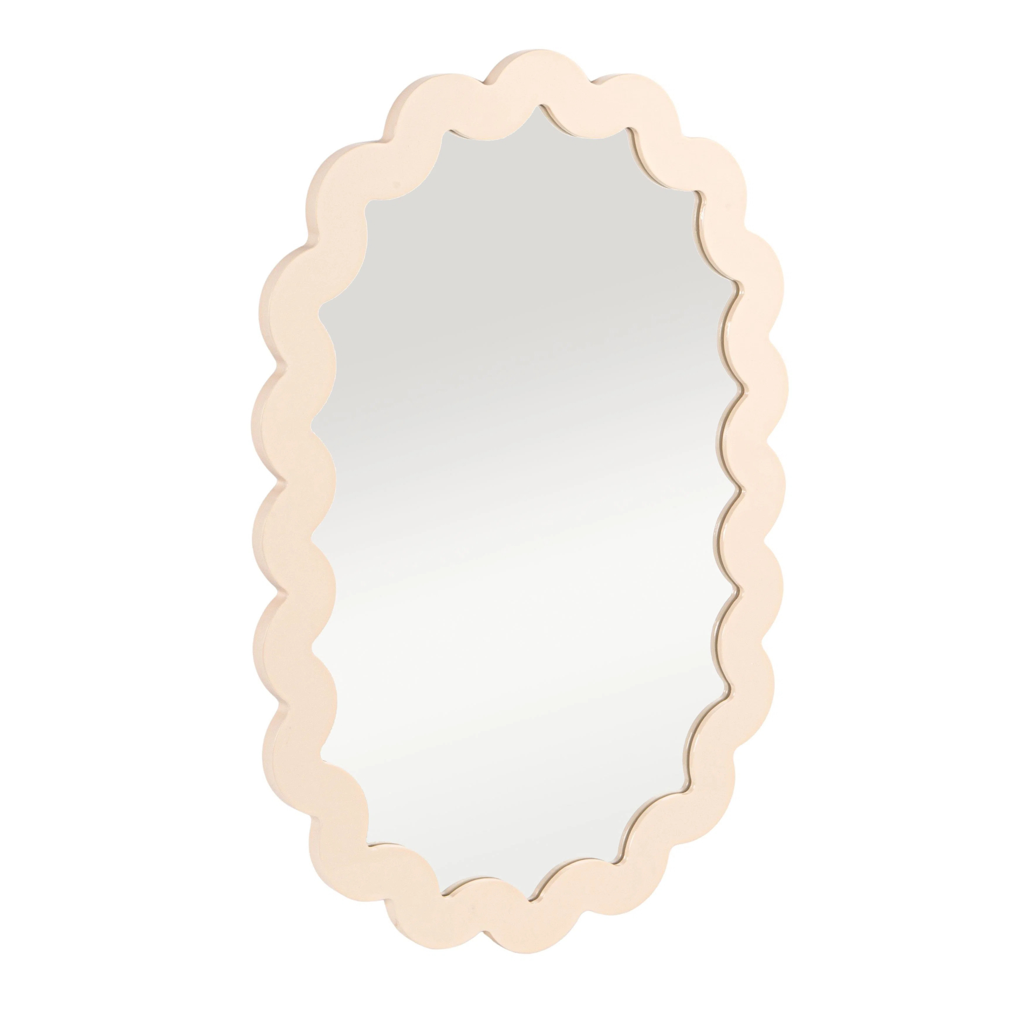 Wood Framed Scalloped Wall Mirror | Wayfair North America