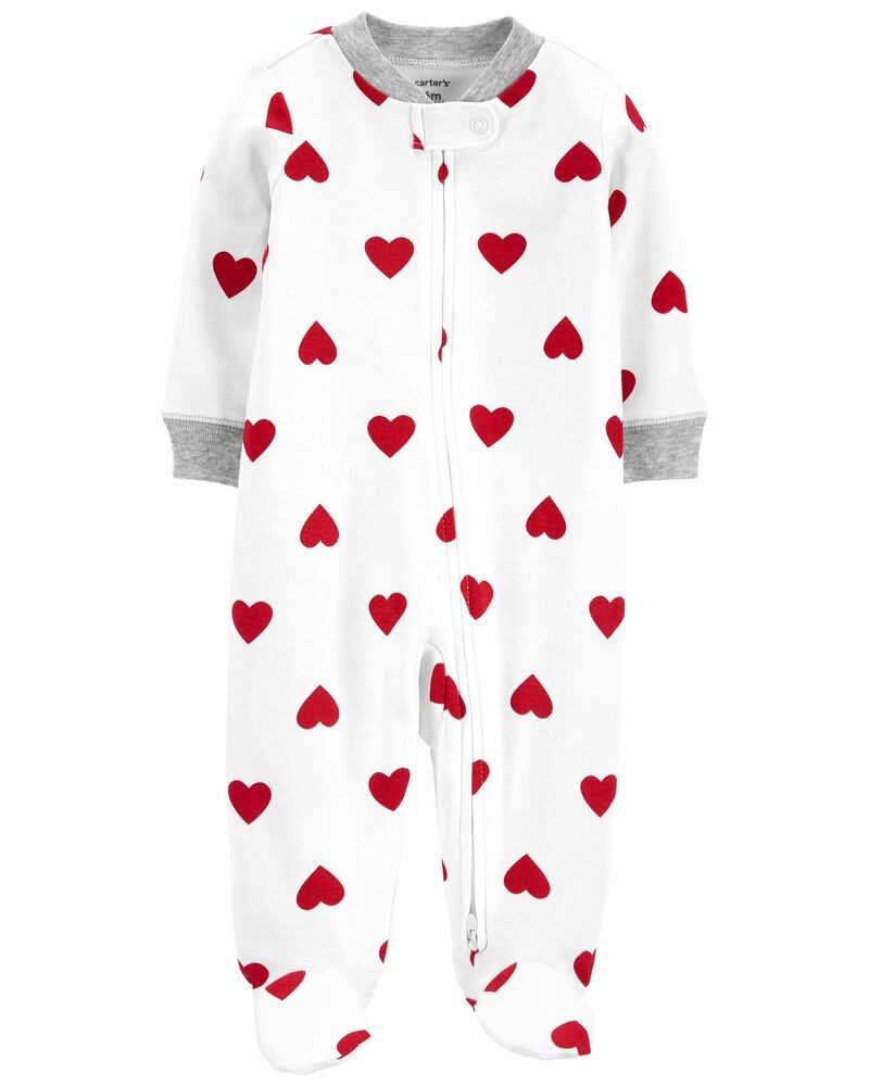 Heart 2-Way Zip Cotton Sleep & Play | Carter's