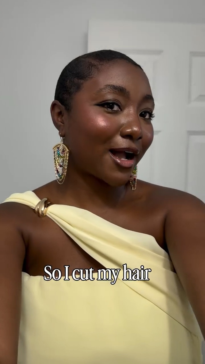 SO….I cut my hair! This cut was needed but I’ve been terrified of the journey that comes with letting go of what I’ve been used to. There’s a lot of unlearning that’s attached with this cut especially because I’ve attached my worth to my hair. So…here’s to starting fresh, letting go, and embracing the big chop. 

Share & follow @jones_tiara for more content like this 

#twastyles #bigchop #natural4chair #blackgirlhairstyles 

TWA styles, big chop, natural 4c hairstyles, black girl hairstyles, natural hair story, twa hairstyles, pixie hairstyles