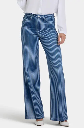 NYDJ Teresa Stripe Wide Leg Jeans | Nordstrom | Nordstrom
