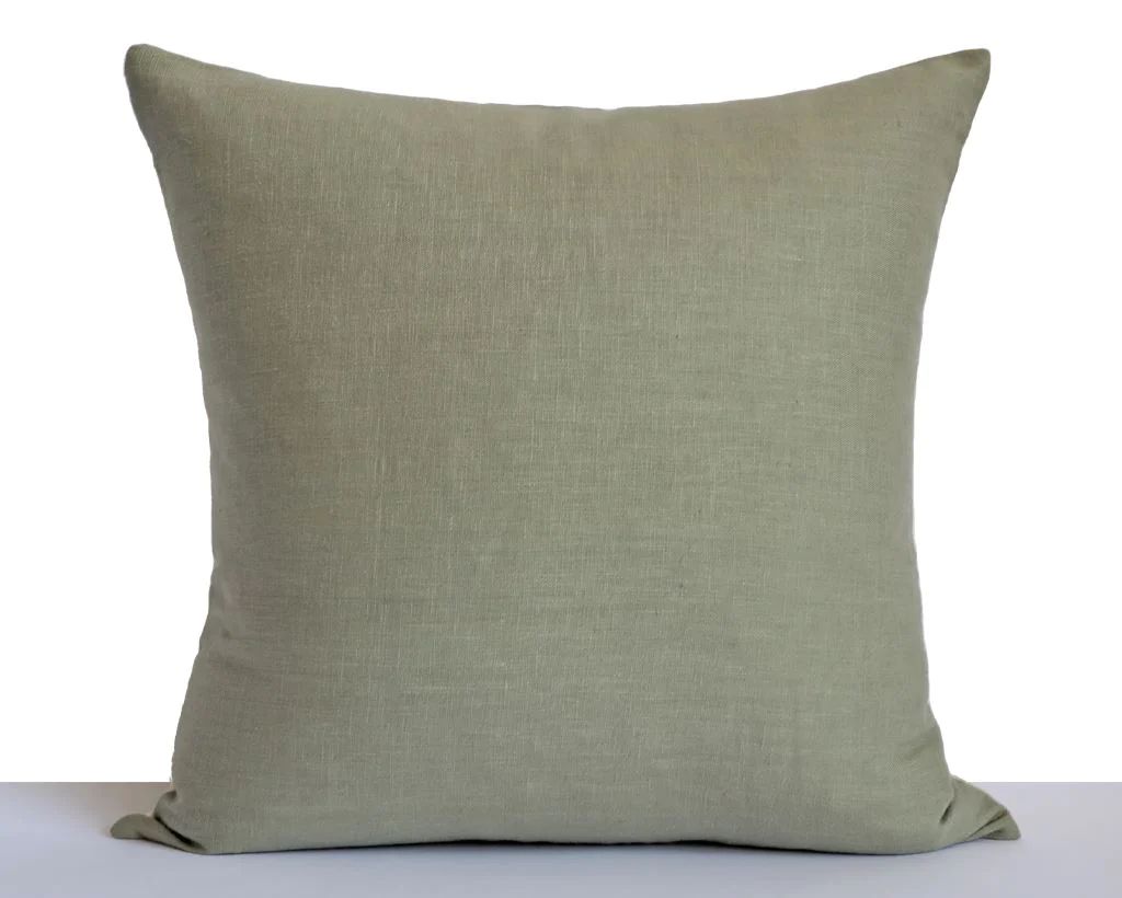 Sage Green Linen Pillow Cover | Coterie, Brooklyn