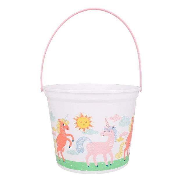 Jumbo Plastic Easter Bucket Printed Unicorn - Spritz™ | Target
