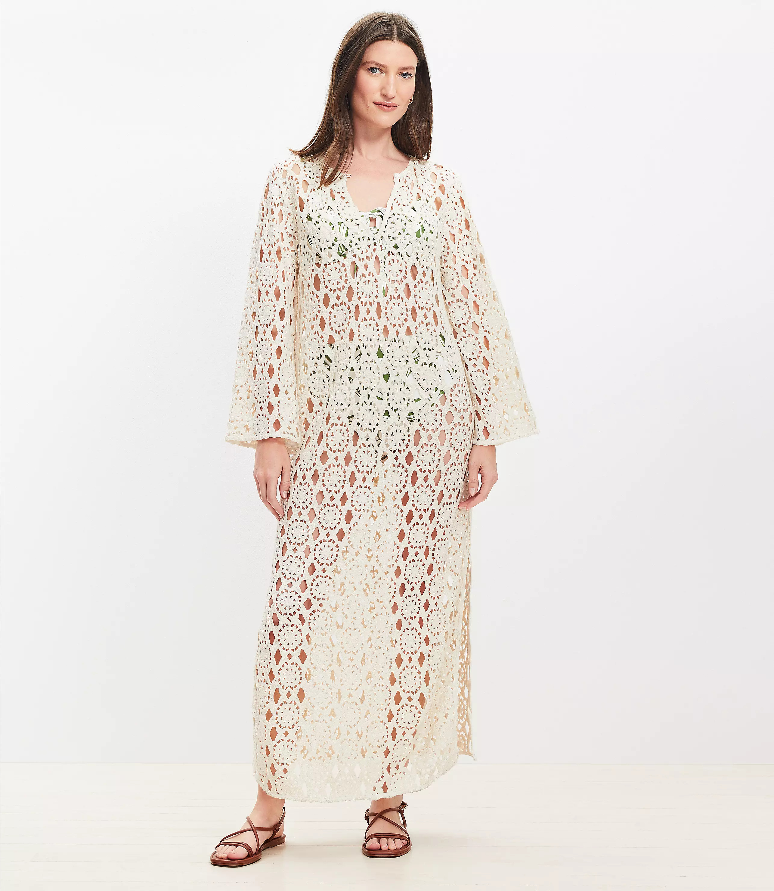 LOFT Beach Crochet Maxi Swimsuit Coverup | LOFT