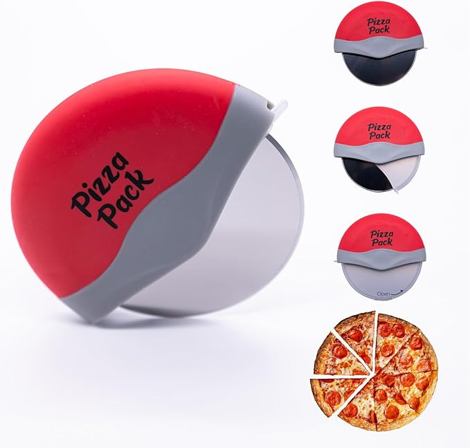Pizza Pack® Precision Cutter - Ergonomic, Stainless Steel, Safety Blade Guard, Dishwasher Safe | Amazon (US)