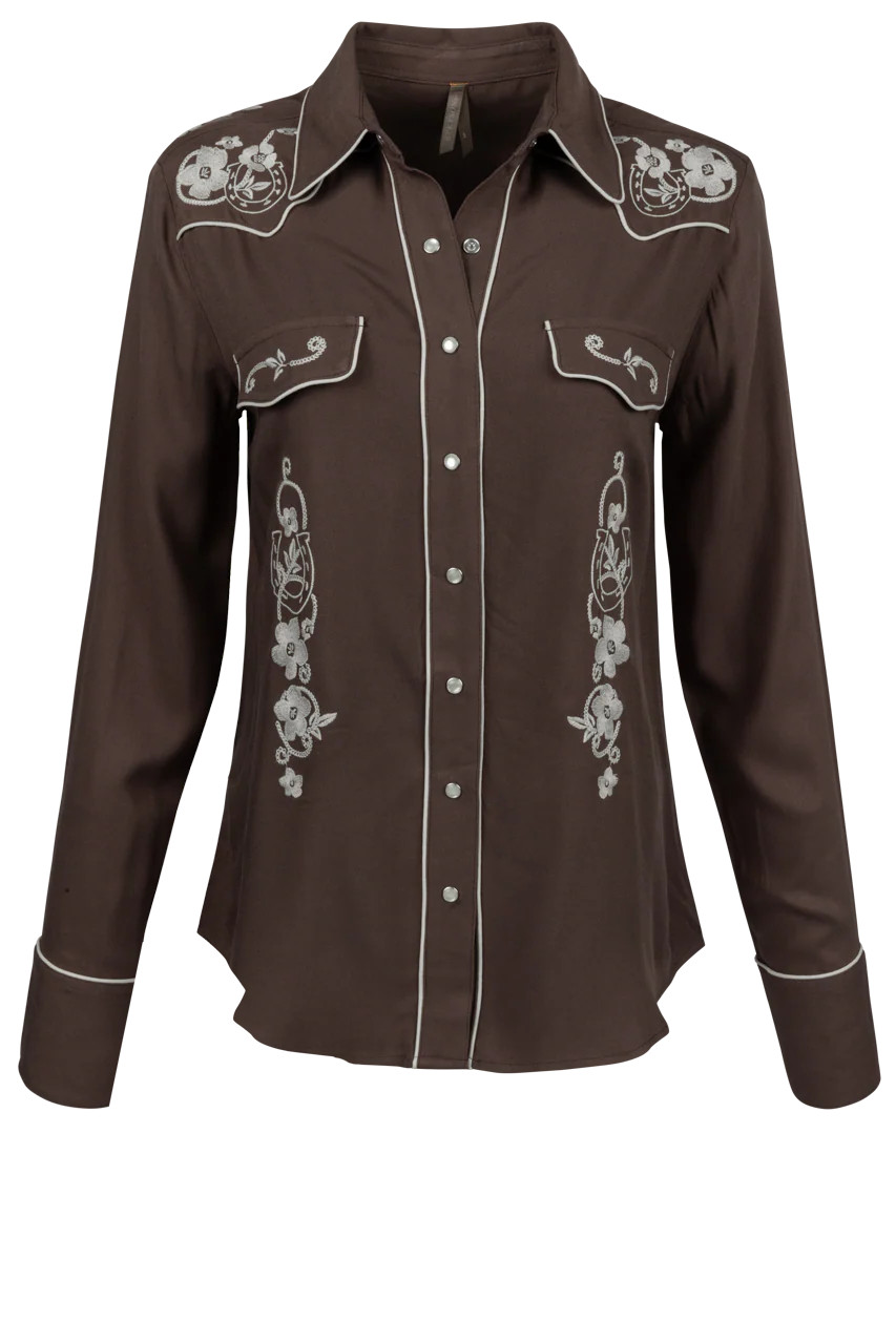 Stetson Women's Retro Snap Front Western Blouse | Pinto Ranch | Pinto Ranch