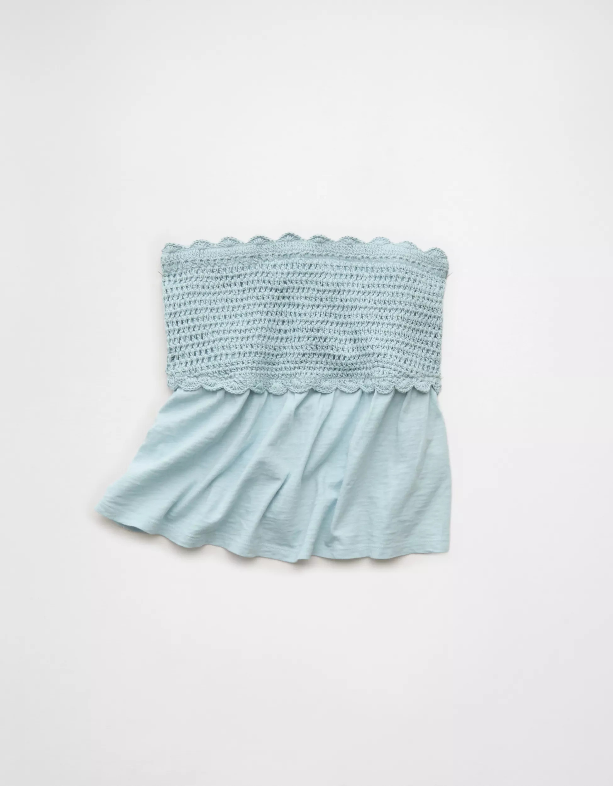 AE Sunchaser Crochet Babydoll Tube Top | American Eagle Outfitters (US & CA)