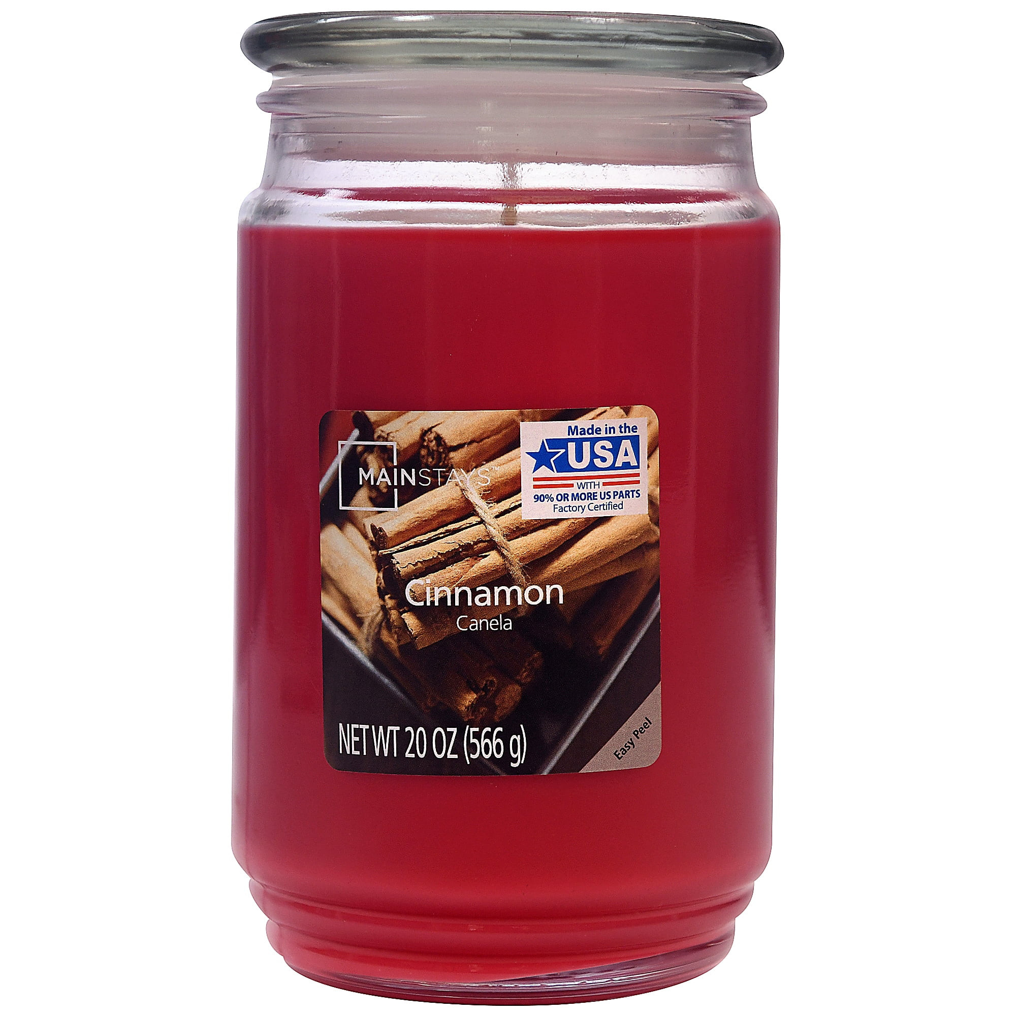Mainstays Cinnamon Single-Wick Jar Candle, 20 oz. | Walmart (US)