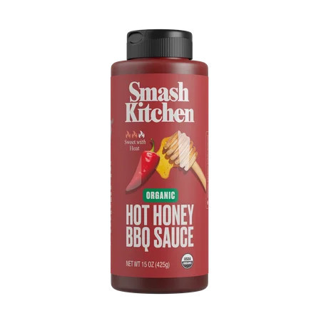 Smash Kitchen Organic Hot Honey BBQ Sauce, 15 oz Bottle | Walmart (US)