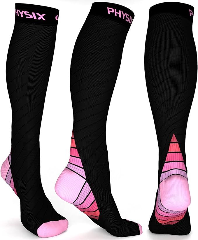 Physix Gear Sport Compression Socks for Men & Women 20-30 mmHg - Athletic Fit | Amazon (US)