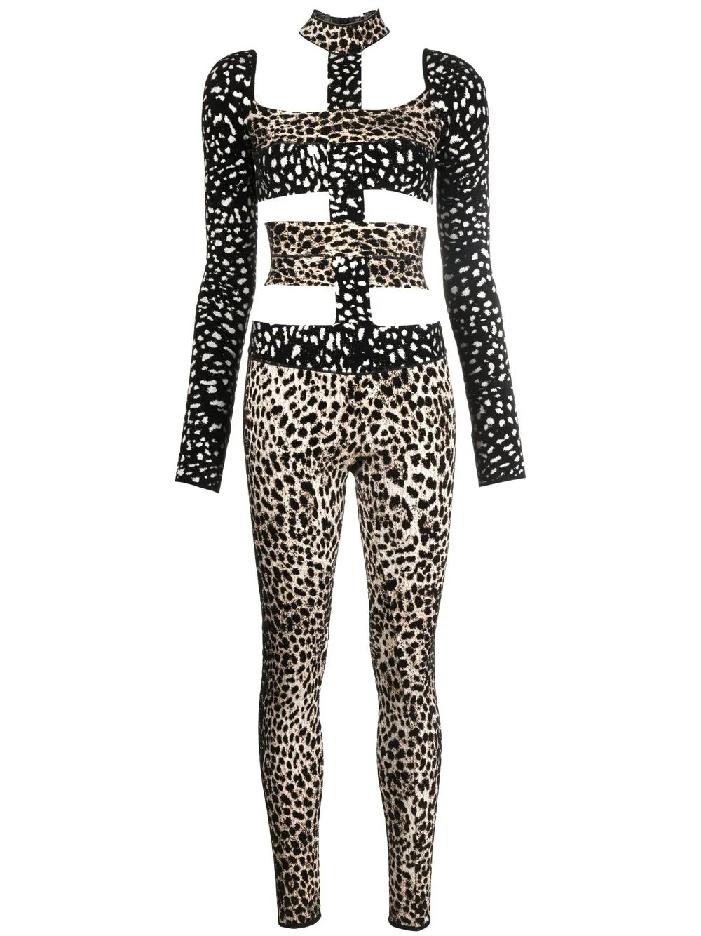 Roberto Cavalli cut-out Leopard Jumpsuit - Farfetch | Farfetch Global