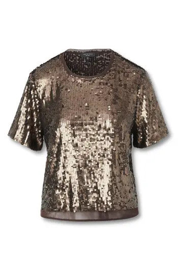 rag & bone Lucy Sequin T-Shirt in Coffee at Nordstrom Rack, Size X-Large | Nordstrom Rack