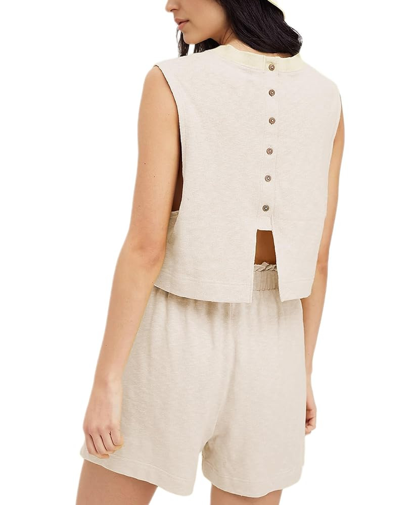 Lounge Sets for Women Summer 2 Piece Outfits Sleeveless Tank Tops Matching Shorts Workout Set Bea... | Amazon (US)