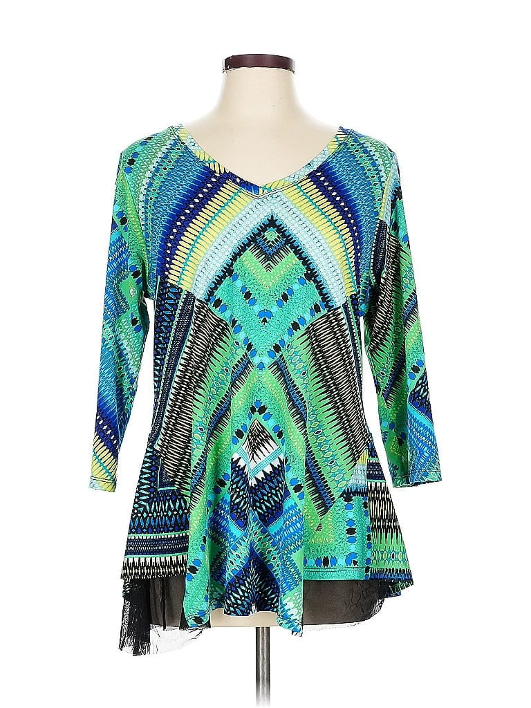 Assorted Brands Teal Green 3/4 Sleeve Blouse Size L - 62% off | ThredUp (US)