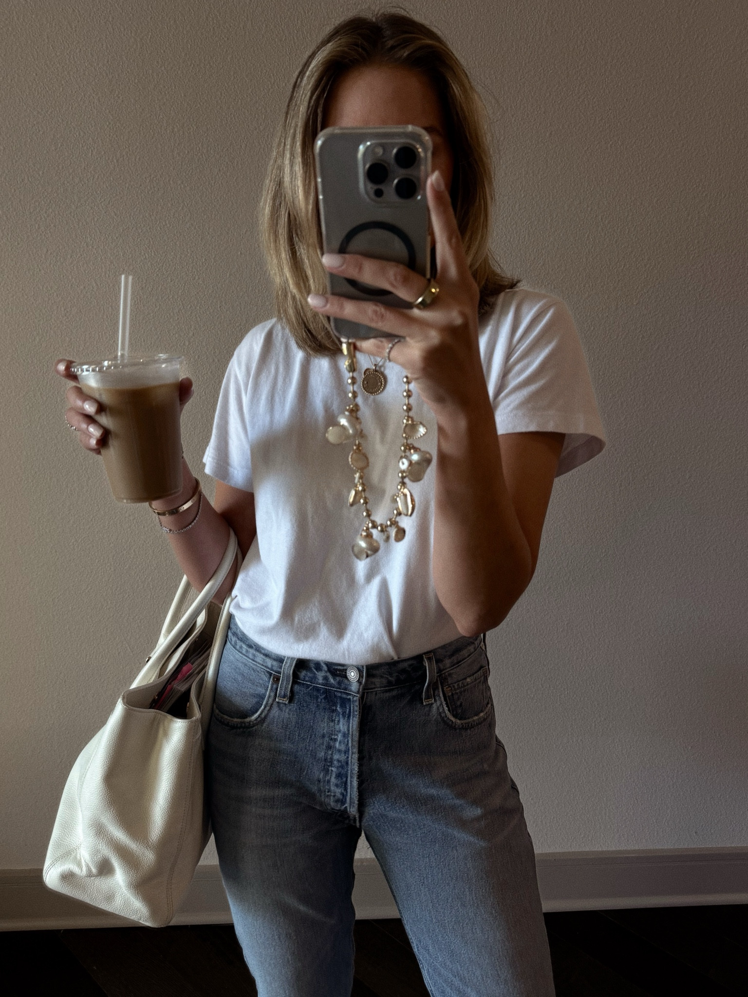 White t shirt - in a med 