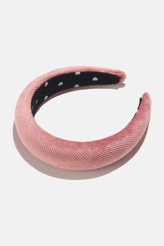 Lele Sadoughi Corduroy Padded Headband | Blue & Cream