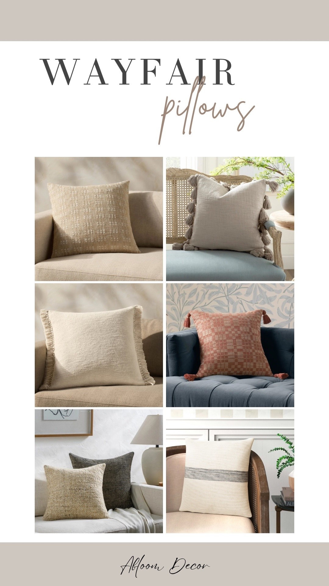 I’m loving these cute pillows from Wayfair! Throw pillows are one of the easiest ways to make a space feel intentional & put together.

#LTKHome