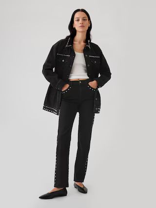 High Rise Studded '90s Straight Jeans | Gap (US)