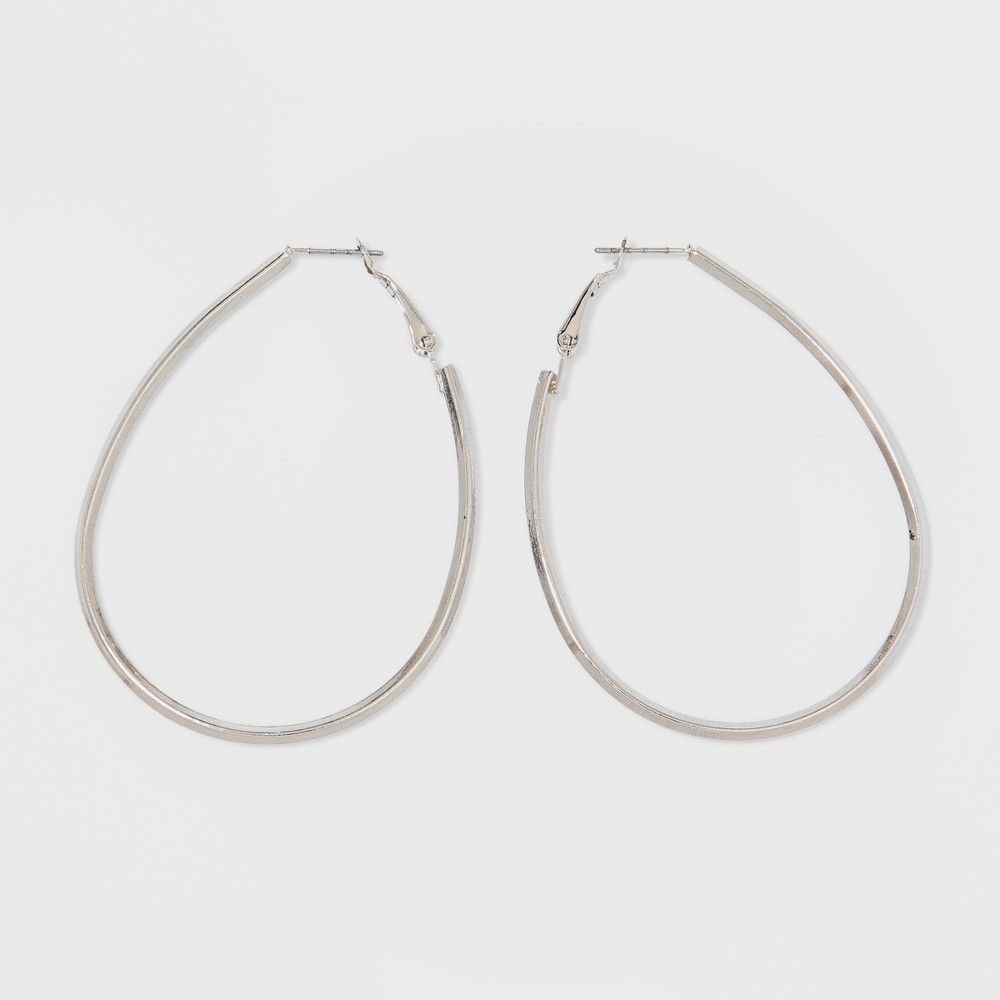 Hoop Earrings - A New Day Silver, Women's | Target