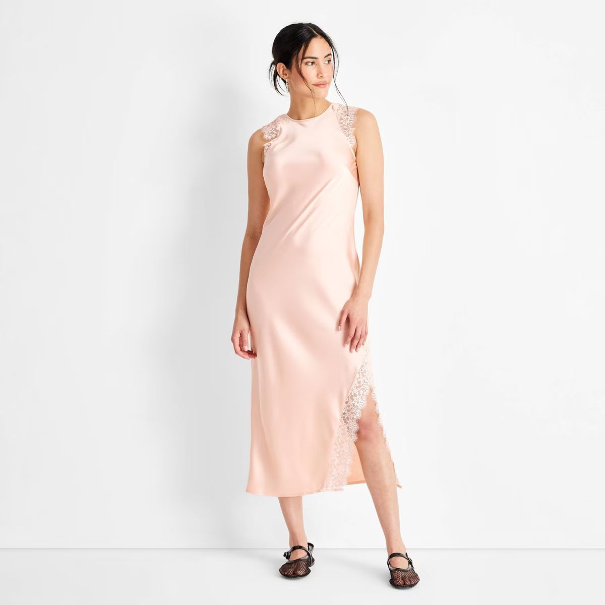 Women's Sleeveless Lace Trim Ankle Dress - Future Collective | Target