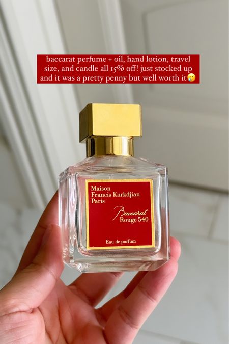 Baccarat Rouge on sale! #fragrance #perfume #perfumesale #baccarat #baccaratrouge540