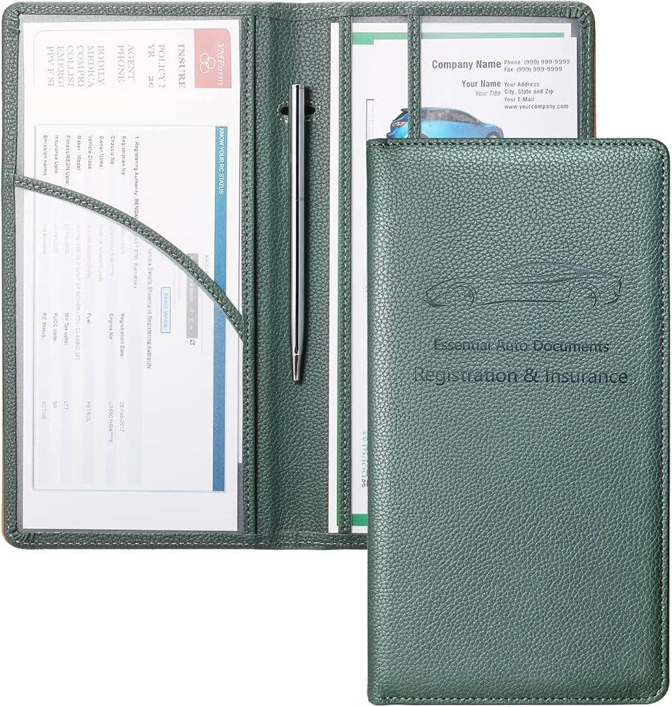 Yarnic Car Registration and Insurance Holder, Car Document Holder with Magnetic Closure, Registratio | Amazon (US)