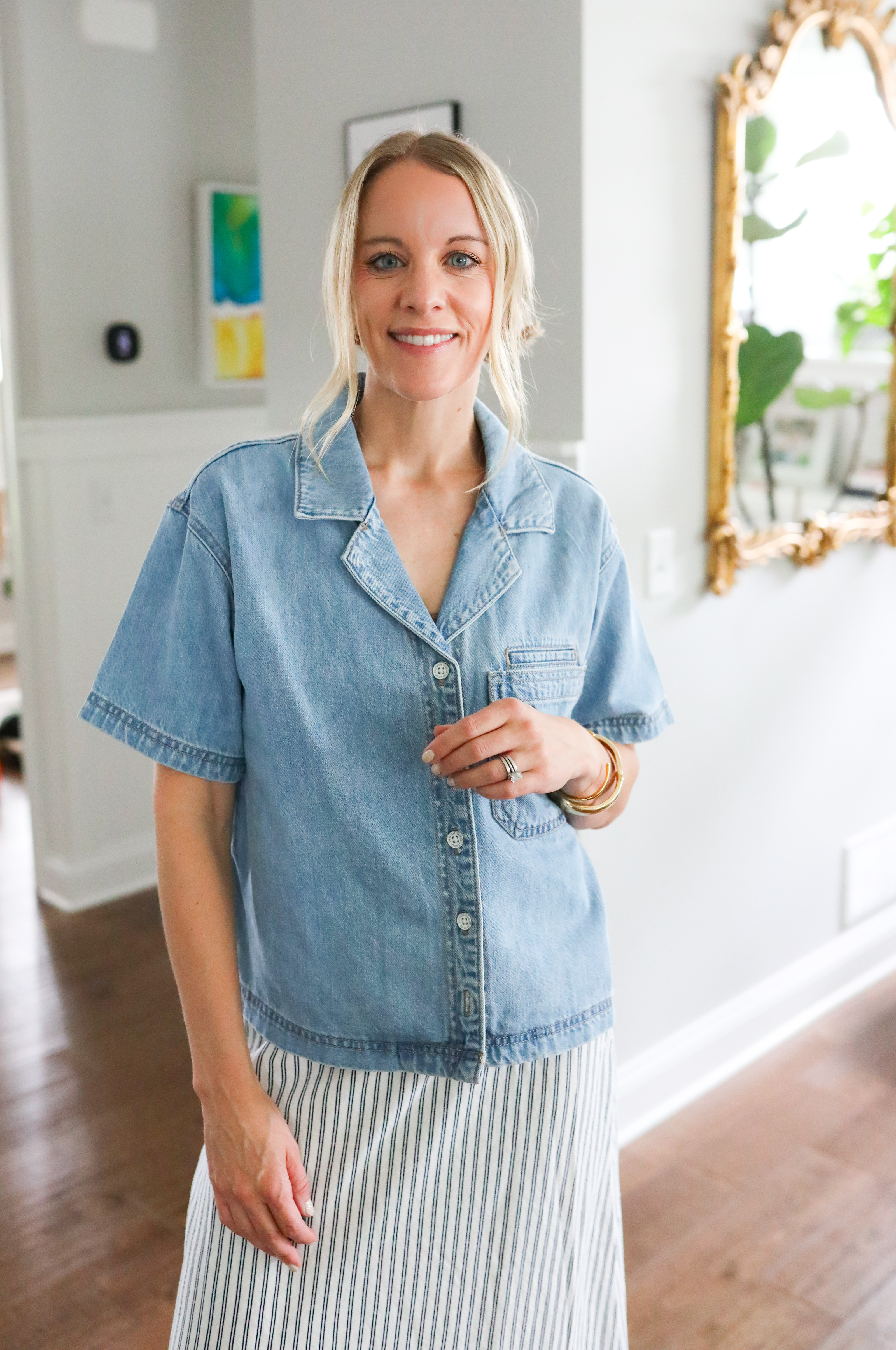 The BEST denim shirt, now back in stock!! @target #ad 

 