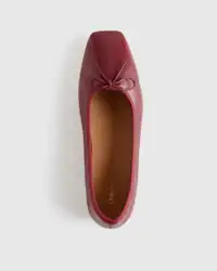 Italian Leather Square Toe Ballet Flat | Quince