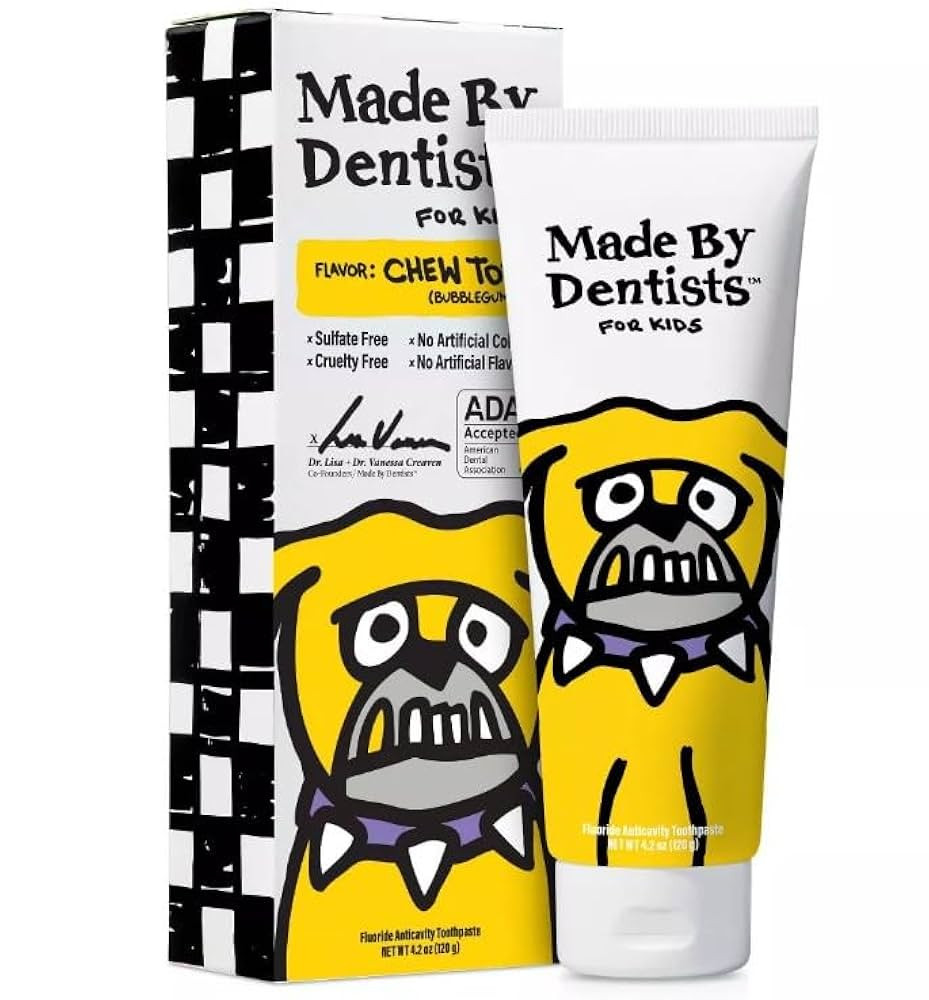 Made by Dentists Kid's Bulldog Fluoride Anticavity Toothpaste 4.2 oz - Bubble Gum 3-Pack New! | Amazon (US)