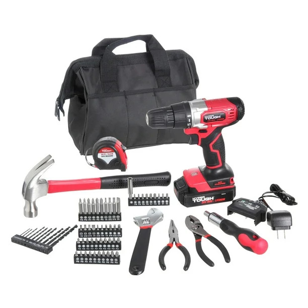 Hyper Tough 20-Volt Max Lithium-ion Cordless Drill & 70-Piece Project Kit, AQ90082G | Walmart (US)