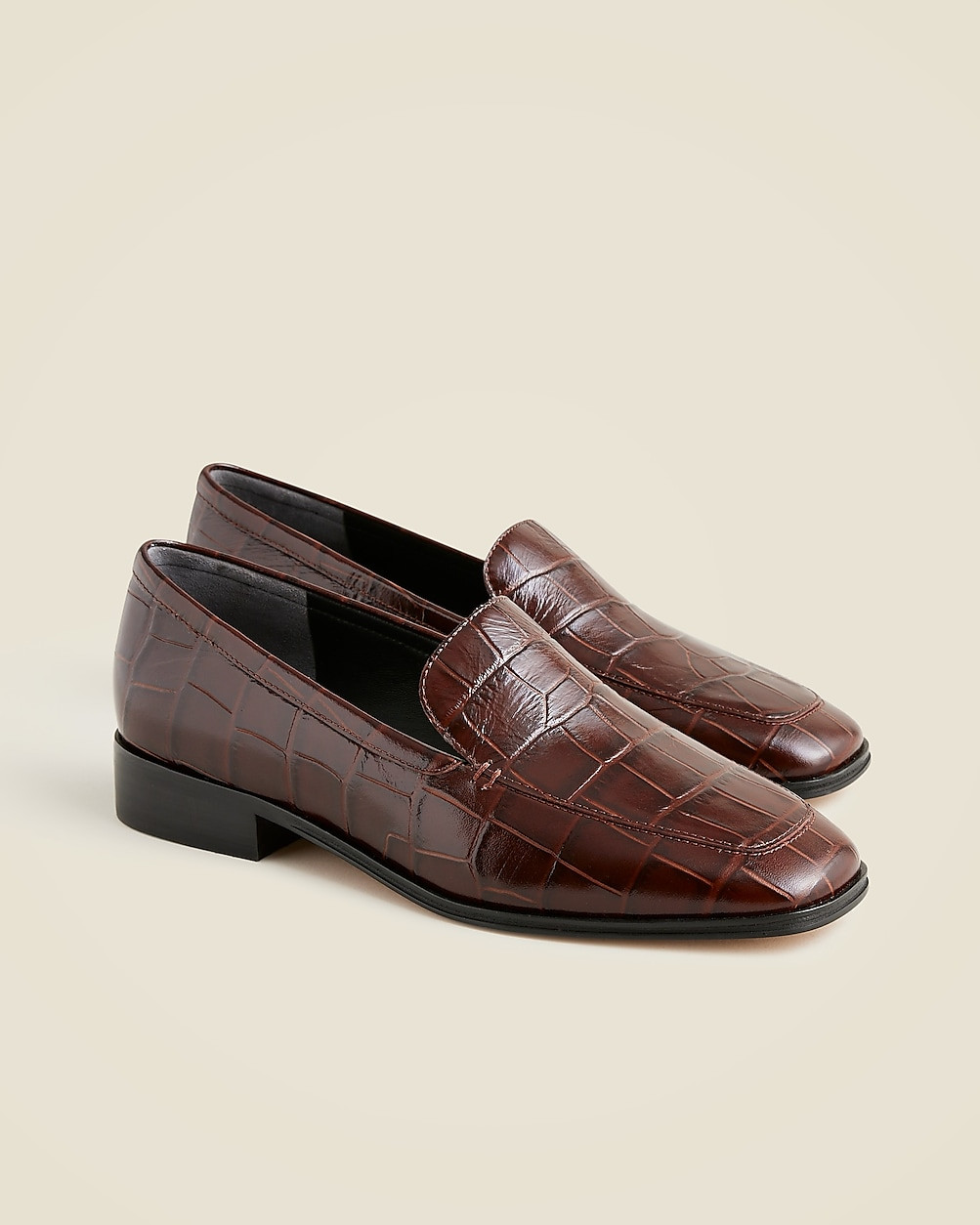 Maison loafers in croc-embossed Italian leather | J. Crew US