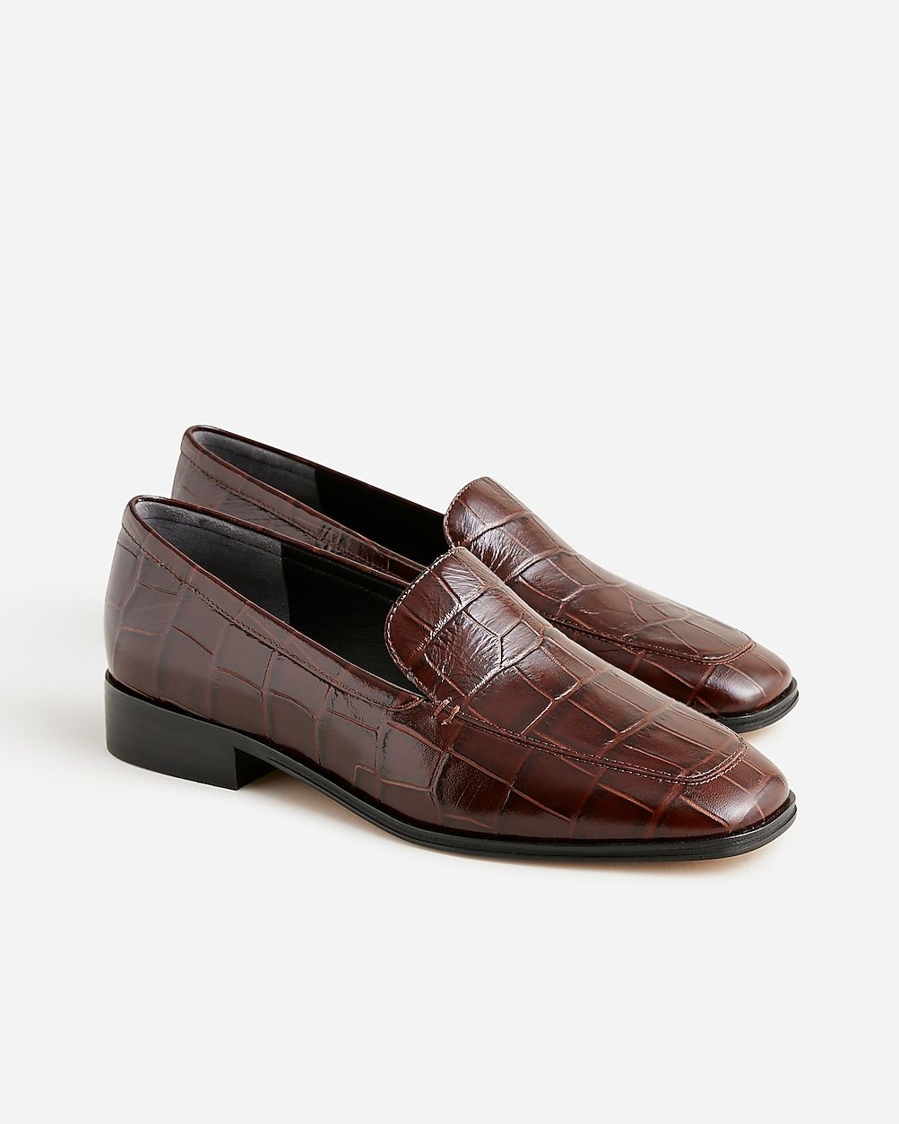 Maison loafers in croc-embossed Italian leather | J. Crew US