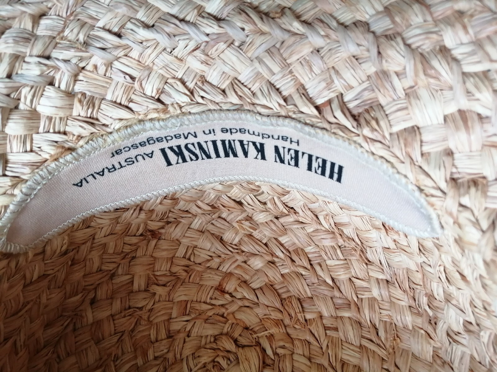 Helen Kaminski Classic Raffia Straw Hat Natural Net a porter | eBay US