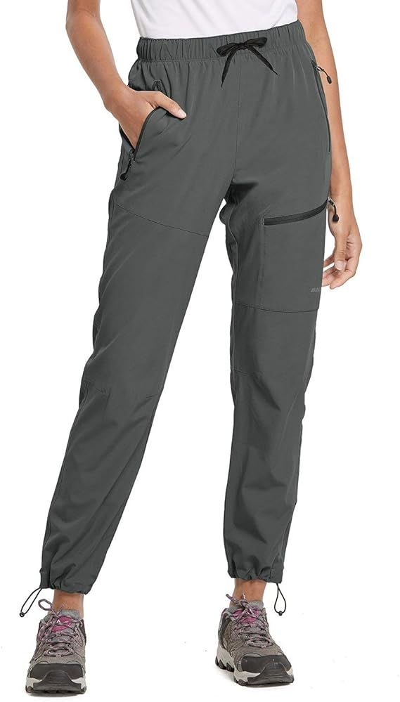 BALEAF Women's Hiking Cargo Pants Outdoor Lightweight Capris Water Resistant UPF 50 Zipper Pocket... | Amazon (US)