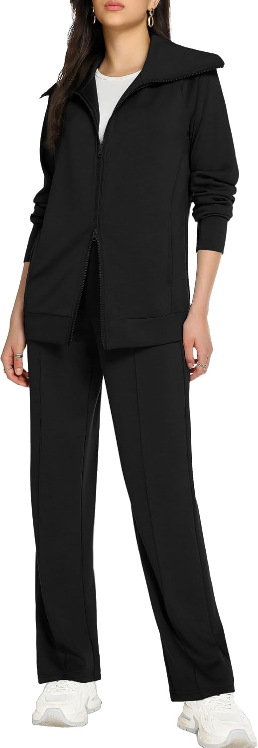 Women's 2 Piece Outfits Lounge Set Zip Up Track Suits | Amazon (US)