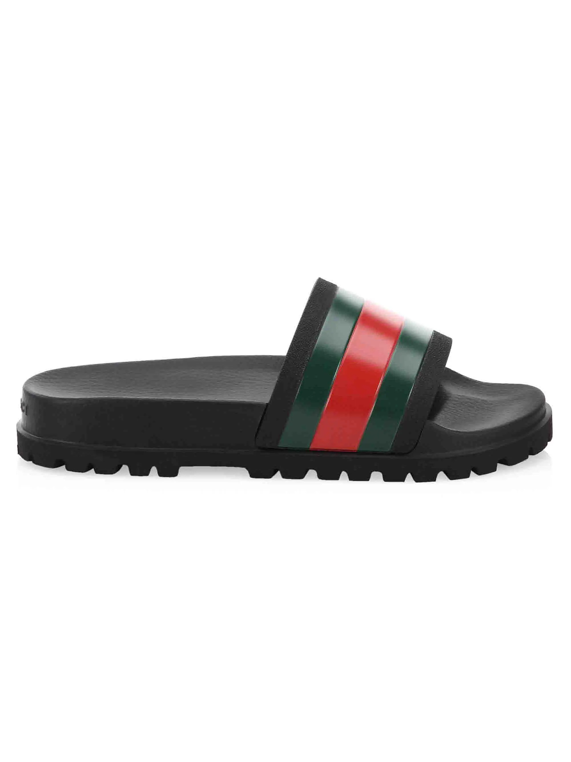 Gucci Web Slide Sandals | Saks Fifth Avenue | Saks Fifth Avenue