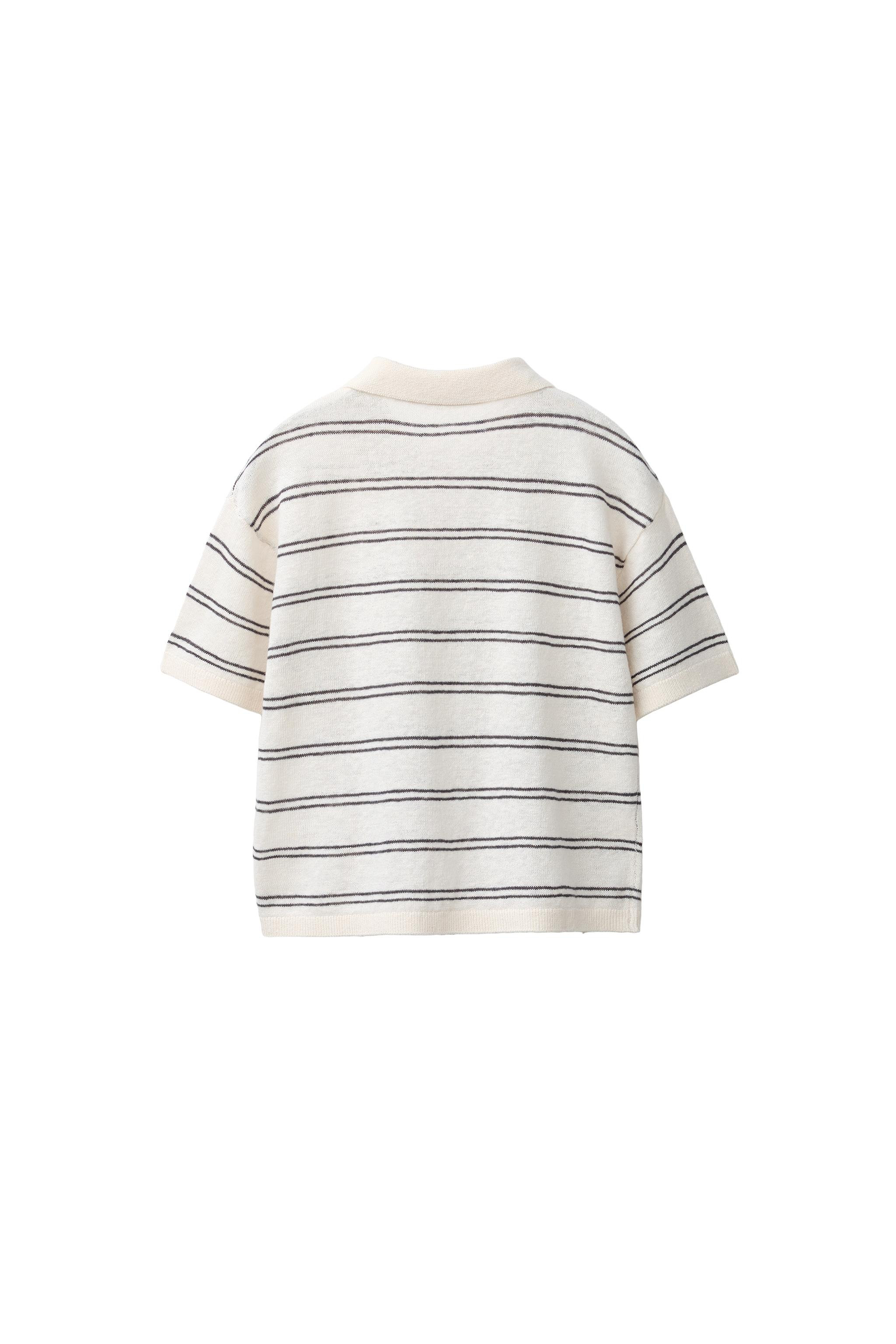 LINEN COTTON KNIT POLO SHIRT | Zara UK