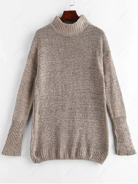 Mock Neck Shift Sweater Dress | Zaful UK