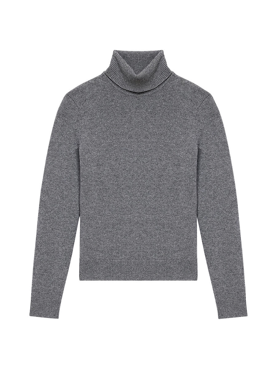 Women's Cashmere Turtleneck Sweater - Light Charcoal - Size Small | Saks Fifth Avenue