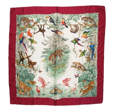 HERMES "Equateur" Jungle Exotic Animal Silk Scarf  | eBay | eBay US
