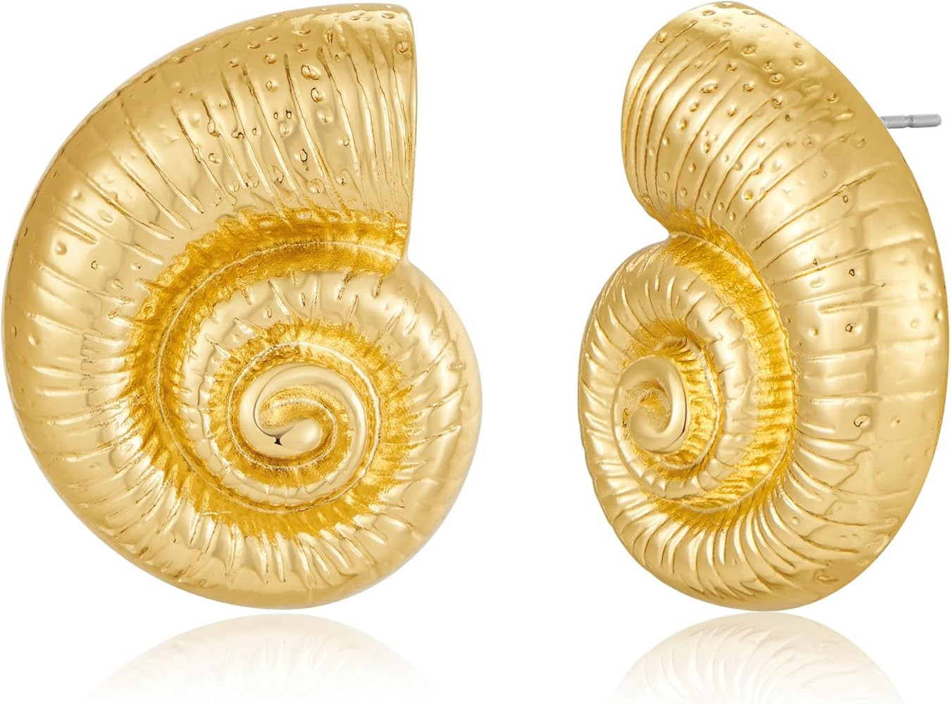 LILIE&WHITE Conch Sell Earrings Gold Stud Earrings For Women Love Knot Stud Earrings Angel Wings ... | Amazon (US)
