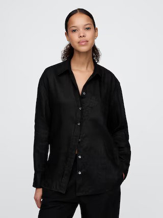 100% Linen Oversized Shirt | Gap (US)