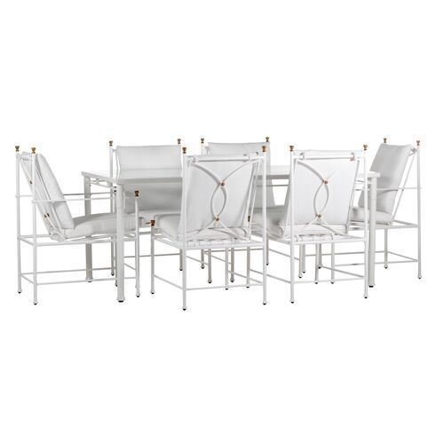 Frances 7-Pc White Dining Set, White | One Kings Lane