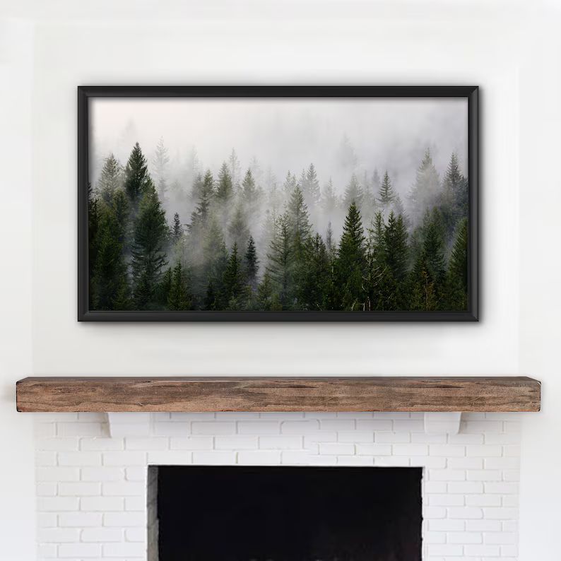 Samsung Frame TV Art. Instant Download. Evergreen Trees. - Etsy | Etsy (US)