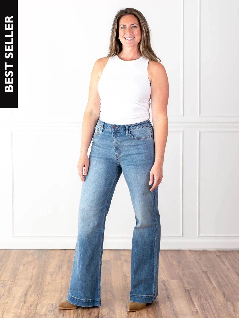 Finley Tall Wide Leg Jean - Sky Wash | Amalli Talli