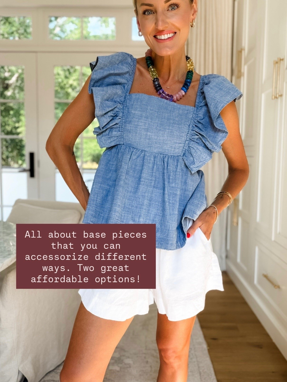This chambray top is so versatile! I love the ruffle detail! Wearing XS.

Loverly Grey, Walmart find, Walmart fashion, chambray top, white linen shorts, summer fashion, summer outfit ideas

#LTKootd #LTKSeasonal
