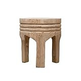 Creative Co-Op Paulownia Wood Stool, Natural | Amazon (US)